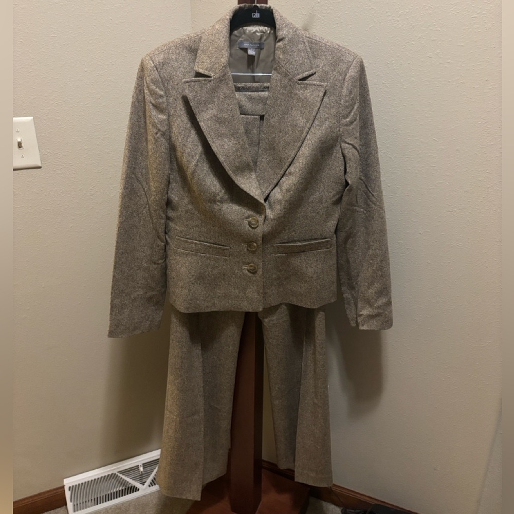 Ann Taylor Tan Blazer and Pants Set